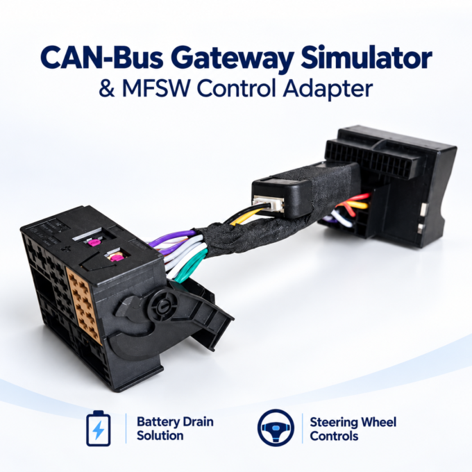 CAN-Bus Gateway Simulator & MFSW Control Adapter (Fixes Battery Drain & Steering Buttons)