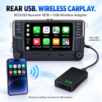 Noname 187B RCD330 with Rear USB (Optional Wireless CarPlay & Android Auto)